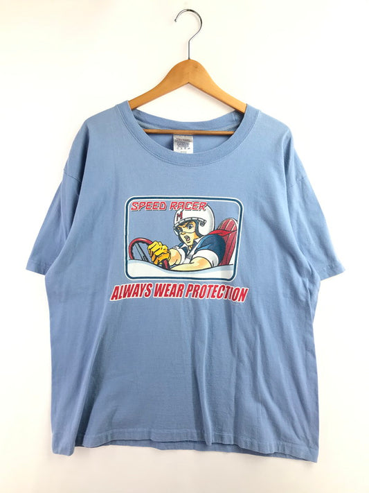 【中古品】【メンズ】 SPEED RACER スピード レーサー 00’s ALWAYS WEAR PROTECTION TEE 2000年代 オールウェイズ プロテクション Tシャツ トップス 146-260430-rt-02-tagh サイズ：L カラー：ライトブルー 万代Net店