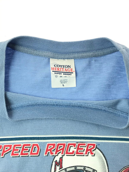 【中古品】【メンズ】 SPEED RACER スピード レーサー 00’s ALWAYS WEAR PROTECTION TEE 2000年代 オールウェイズ プロテクション Tシャツ トップス 146-260430-rt-02-tagh サイズ：L カラー：ライトブルー 万代Net店