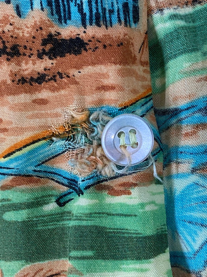 【現状渡し品】【メンズ】 MONA LOA 60S RAYON SS ALOHA SHIRT モア ロナ 60年代 レーヨン 半袖アロハシャツ トップス 146-250613-jt-24-min サイズ：L カラー：グリーン系 万代Net店