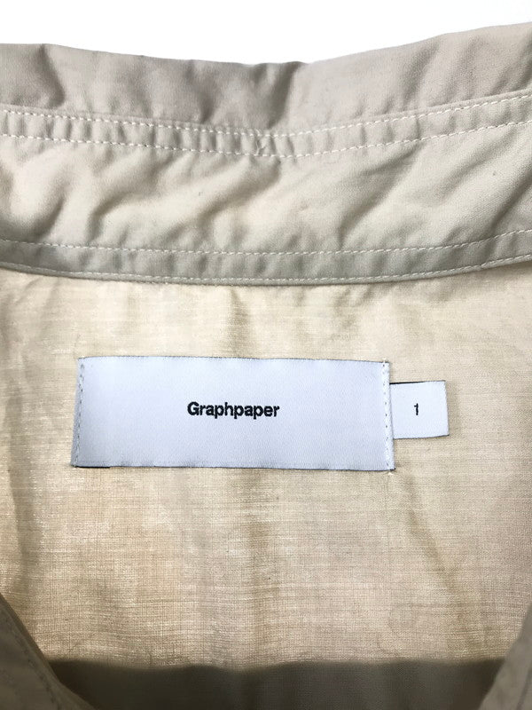 【中古品】【メンズ】 GRAPHPAPER グラフペーパー BROAD REGULAR COLLAR SHIRT GM203-50108B ボードレギュラーカラー シャツ 長袖シャツ トップス 140-251113-rt-07-tag サイズ：1 カラー：グレー系 万代Net店