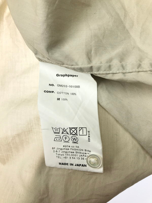 【中古品】【メンズ】 GRAPHPAPER グラフペーパー BROAD REGULAR COLLAR SHIRT GM203-50108B ボードレギュラーカラー シャツ 長袖シャツ トップス 140-251113-rt-07-tag サイズ：1 カラー：グレー系 万代Net店