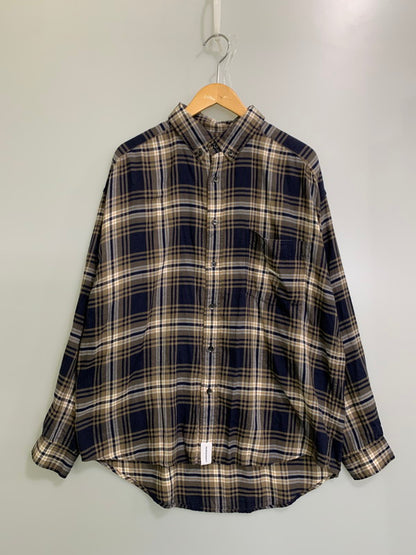 【中古品】【メンズ】 DESCENDANT ディセンダント 21SS HYANNIS B.D LS SHIRT ロングスリーブ チェックシャツ 142-250611-AS-41-min サイズ：1 カラー：ネイビー/ブラウン系 万代Net店