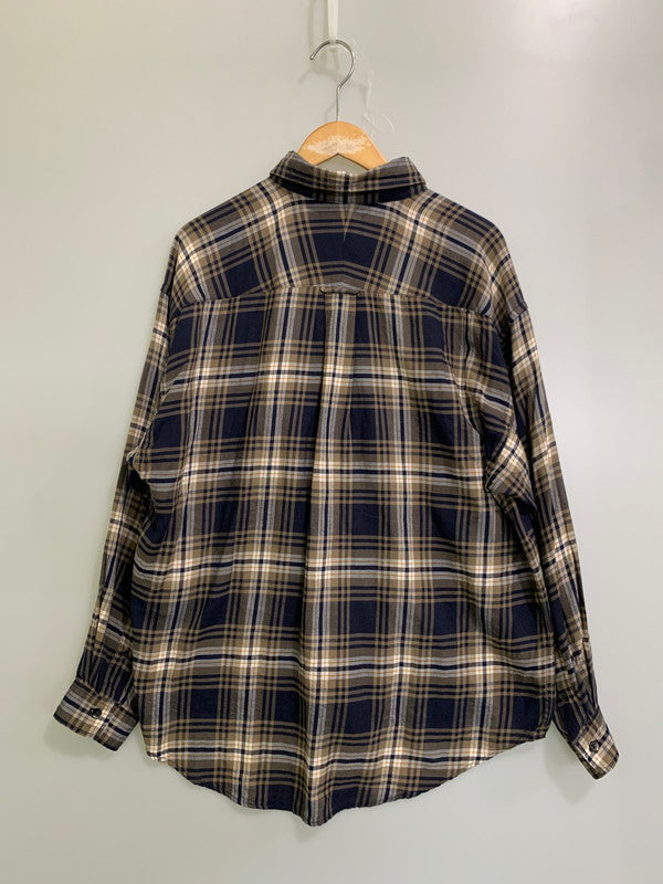【中古品】【メンズ】 DESCENDANT ディセンダント 21SS HYANNIS B.D LS SHIRT ロングスリーブ チェックシャツ 142-250611-AS-41-min サイズ：1 カラー：ネイビー/ブラウン系 万代Net店