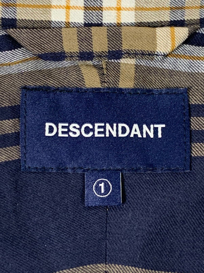 【中古品】【メンズ】 DESCENDANT ディセンダント 21SS HYANNIS B.D LS SHIRT ロングスリーブ チェックシャツ 142-250611-AS-41-min サイズ：1 カラー：ネイビー/ブラウン系 万代Net店