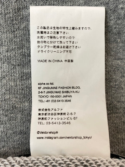 【中古品】【メンズ】 VEKTOR SHOP ベクターショップ BLANK CREW NECK SWEAT スウェット トレーナー 140-250617-AS-27-min サイズ：M カラー：グレー 万代Net店