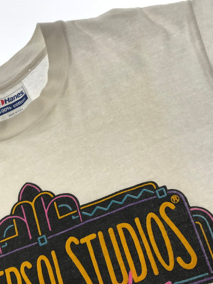 【現状渡し品】【メンズ】 HANES ヘインズ 90'S S/S UNIVERSAL STUDIOS HOLLYWOOD PRINT TEE 90年代 プリント Tシャツ 半袖Tシャツ 146-260506-na-14-tag サイズ：M カラー：ホワイト 万代Net店