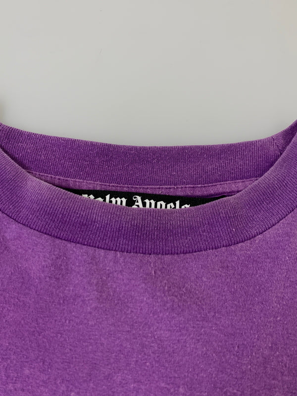 【現状渡し品】【メンズ】 PALM ANGELS パームエンジェルス PMAA002E20JER002 PRINT T-SHIRT 長袖Tシャツ ロングスリーブ 142-260718-AS-16-min サイズ：M カラー：パープル 万代Net店