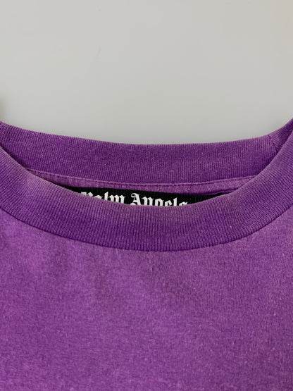【現状渡し品】【メンズ】 PALM ANGELS パームエンジェルス PMAA002E20JER002 PRINT T-SHIRT 長袖Tシャツ ロングスリーブ 142-260718-AS-16-min サイズ：M カラー：パープル 万代Net店