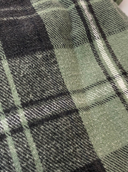 【中古品】【メンズ】 BIG MAC ビッグマック 70S HEAVY FLANNEL SHIRT BOX SILHOUETTE 70年代 ヘヴィー フランネル チェック シャツ メンズ トップス 長袖 146-250616-em-36-min サイズ：M カラー：グリーン/グレー（チェック） 万代Net店