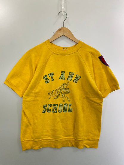 【現状渡し品】【メンズ】 VINTAGE ヴィンテージ 60S ST ANN SCHOOL"S S SWEATSHIRT 60年代 スウェット シャツ 半袖 トレーナー メンズ トップス バレーボール 146-250616-em-27-min カラー：イエロー 万代Net店