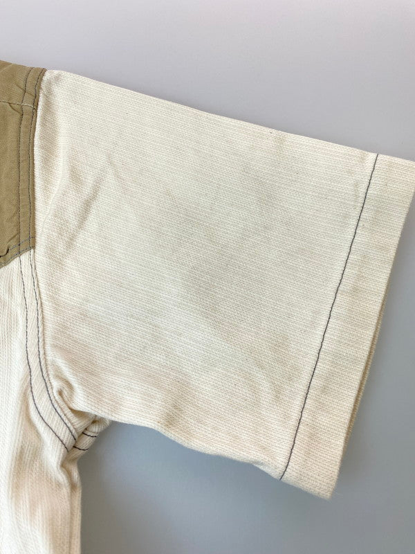 【中古品】【メンズ】 WAVERLY ウェーバリー 50S RANDOM PICKET LACE-UP SHIRT 50年代 ランダム ピケ レースアップ シャツ ギミックポケット メンズ トップス 146-250616-em-34-min サイズ：M カラー：ホワイト/モカ 万代Net店