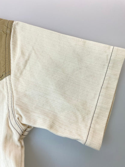 【中古品】【メンズ】 WAVERLY ウェーバリー 50S RANDOM PICKET LACE-UP SHIRT 50年代 ランダム ピケ レースアップ シャツ ギミックポケット メンズ トップス 146-250616-em-34-min サイズ：M カラー：ホワイト/モカ 万代Net店