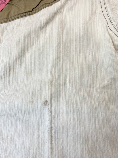 【中古品】【メンズ】 WAVERLY ウェーバリー 50S RANDOM PICKET LACE-UP SHIRT 50年代 ランダム ピケ レースアップ シャツ ギミックポケット メンズ トップス 146-250616-em-34-min サイズ：M カラー：ホワイト/モカ 万代Net店