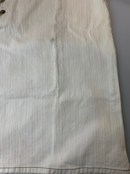 【中古品】【メンズ】 WAVERLY ウェーバリー 50S RANDOM PICKET LACE-UP SHIRT 50年代 ランダム ピケ レースアップ シャツ ギミックポケット メンズ トップス 146-250616-em-34-min サイズ：M カラー：ホワイト/モカ 万代Net店