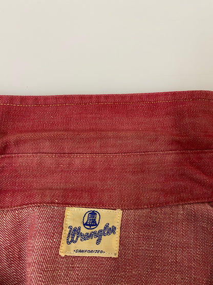 【中古品】【メンズ】 Wrangler ラングラー 50's 28MW WESTERN SHIRT 50年代 ウェスタンシャツ 半袖シャツ トップス 146-250613-yn-11-min カラー：レッド 万代Net店