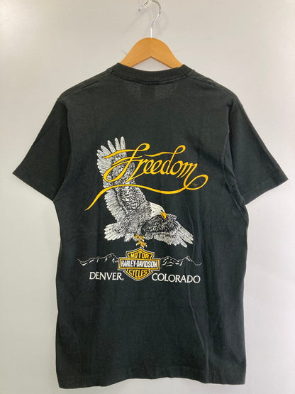 【中古品】【メンズ】 HARLEY DAVIDSON ハーレーダビッドソン 80S POCKET S S TEE ショートスリーブ 146-250615-AS-9-min サイズ：M カラー：ブラック 万代Net店