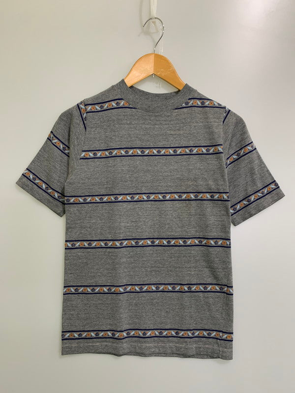 【中古品】【メンズ】 JANTZEN ジャンセン 70-80S BORDER PATTERN TEE Tシャツ トップス 146-250710-ks-127-min サイズ：S カラー：グレー 万代Net店