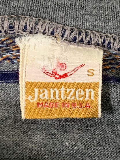 【中古品】【メンズ】 JANTZEN ジャンセン 70-80S BORDER PATTERN TEE Tシャツ トップス 146-250710-ks-127-min サイズ：S カラー：グレー 万代Net店