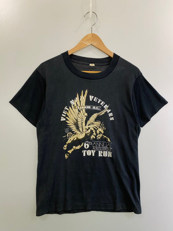 【中古品】【メンズ】 ANNUAL ALBUQUERQUE TOY RUN 80S WING TEE Tシャツ トップス 146-250710-ks-24-min サイズ：M カラー：ブラック 万代Net店