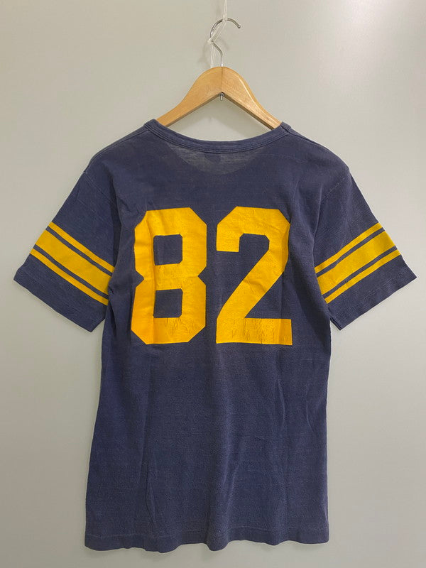 【現状渡し品】【メンズ】 Champion チャンピオン 70's NORTRE DAME FOOTBALL SHIRT 70年代 フットボールシャツ 半袖Tシャツ トップス 146-250613-yn-16-min サイズ：M カラー：ネイビー 万代Net店
