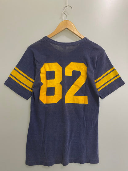 【現状渡し品】【メンズ】 Champion チャンピオン 70's NORTRE DAME FOOTBALL SHIRT 70年代 フットボールシャツ 半袖Tシャツ トップス 146-250613-yn-16-min サイズ：M カラー：ネイビー 万代Net店