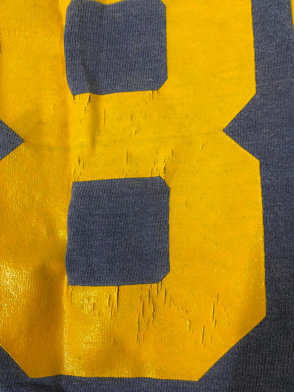 【現状渡し品】【メンズ】 Champion チャンピオン 70's NORTRE DAME FOOTBALL SHIRT 70年代 フットボールシャツ 半袖Tシャツ トップス 146-250613-yn-16-min サイズ：M カラー：ネイビー 万代Net店