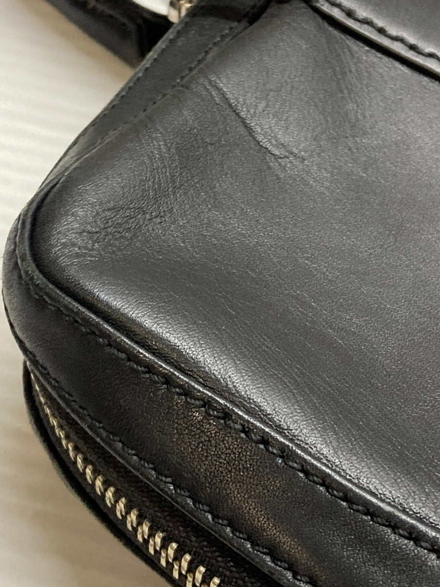 【中古品】 B:MING LIFE STORE BY BEAMS ビーミング ライフストア バイ ビームス LEATHER BRIEF CASE レザー ブリーフケース 188-250621-cn-4-min カラー：ブラック 万代Net店