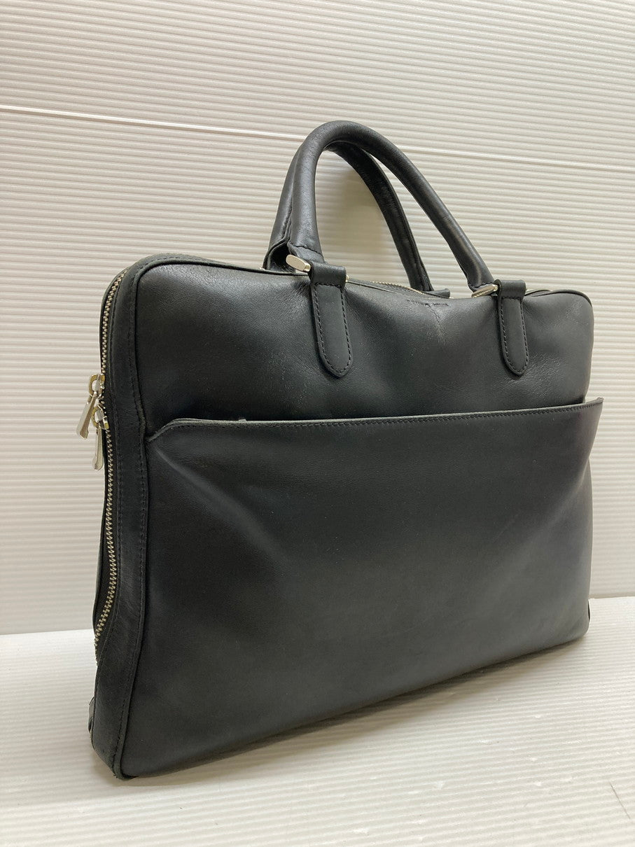【中古品】 B:MING LIFE STORE BY BEAMS ビーミング ライフストア バイ ビームス LEATHER BRIEF CASE レザー ブリーフケース 188-250621-cn-4-min カラー：ブラック 万代Net店