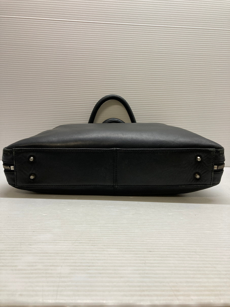 【中古品】 B:MING LIFE STORE BY BEAMS ビーミング ライフストア バイ ビームス LEATHER BRIEF CASE レザー ブリーフケース 188-250621-cn-4-min カラー：ブラック 万代Net店