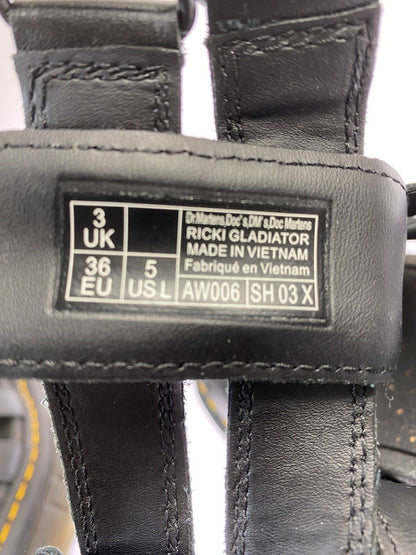 【中古品】【レディース】 Dr.Martens ドクターマーチン 27402001 RICKI GLADIATOR グラディエーターサンダル 167-250617-AS-15-min サイズ：UK3 カラー：ブラック 万代Net店
