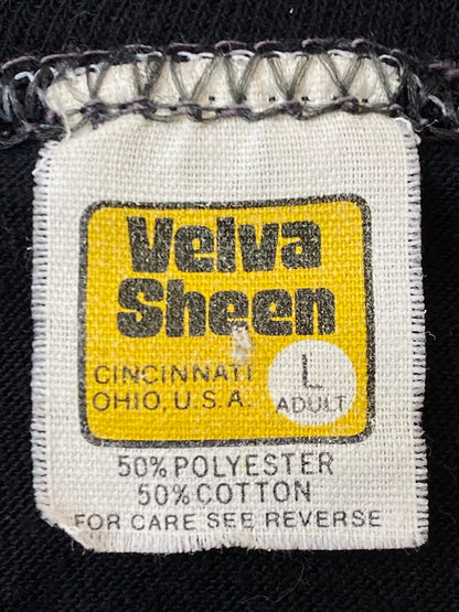 【中古品】【メンズ】 Velva Sheen ベルバシーン SAN DIEGO 70-80S TEE サンディエゴ プリント Ｔシャツ 70－80年代 メンズ トップス 146-250616-em-28-min サイズ：L カラー：ブラック 万代Net店