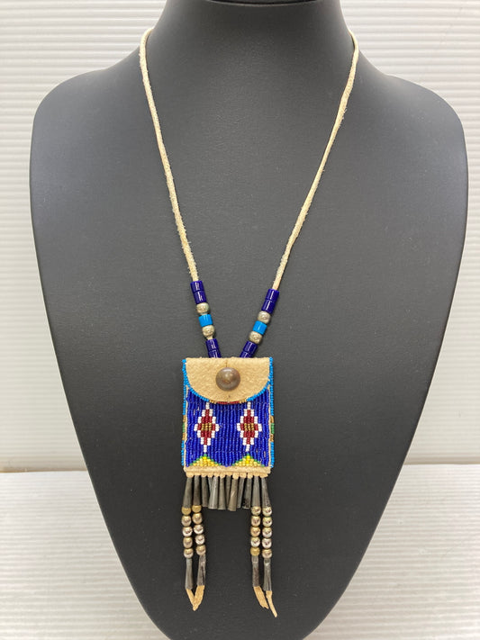 【中古品】【メンズ】 USED NATIVE AMERICAN BEADS&BEADWORK NECKLACE ネイティブ アメリカン ビーズ&ビーズワーク ネックレス アクセサリー 193-250623-cn-12-min カラー：マルチカラー 万代Net店