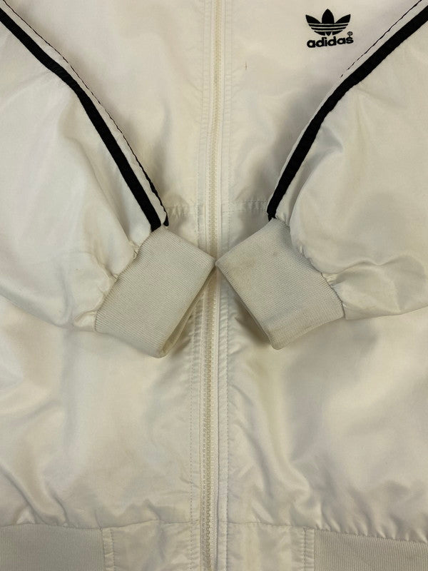 【中古品】【メンズ】 ADIDAS アディダス 銀タグ ジップアップ ナイロンジャケット アウター 146-250724-cn-1-min サイズ：105 カラー：ホワイト系 万代Net店