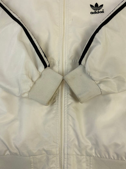 【中古品】【メンズ】 ADIDAS アディダス 銀タグ ジップアップ ナイロンジャケット アウター 146-250724-cn-1-min サイズ：105 カラー：ホワイト系 万代Net店