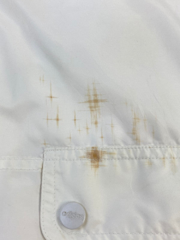 【中古品】【メンズ】 ADIDAS アディダス 銀タグ ジップアップ ナイロンジャケット アウター 146-250724-cn-1-min サイズ：105 カラー：ホワイト系 万代Net店