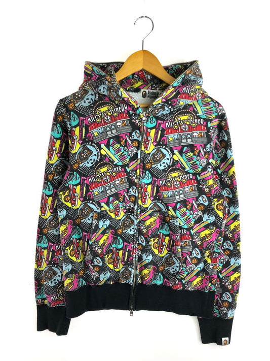 【中古品】【メンズ】 A BATHING APE アベイシングエイプ All-OVER PATTERN FULL ZIP HOODIE 総柄 フルジップ フーディー パーカー トップス 142-251028-rt-18-tag サイズ：M カラー：マルチカラー 万代Net店