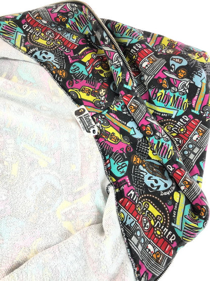 【中古品】【メンズ】 A BATHING APE アベイシングエイプ All-OVER PATTERN FULL ZIP HOODIE 総柄 フルジップ フーディー パーカー トップス 142-251028-rt-18-tag サイズ：M カラー：マルチカラー 万代Net店