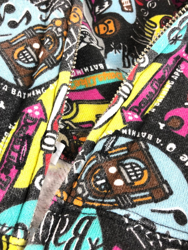 【中古品】【メンズ】 A BATHING APE アベイシングエイプ All-OVER PATTERN FULL ZIP HOODIE 総柄 フルジップ フーディー パーカー トップス 142-251028-rt-18-tag サイズ：M カラー：マルチカラー 万代Net店
