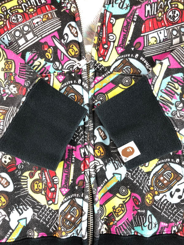【中古品】【メンズ】 A BATHING APE アベイシングエイプ All-OVER PATTERN FULL ZIP HOODIE 総柄 フルジップ フーディー パーカー トップス 142-251028-rt-18-tag サイズ：M カラー：マルチカラー 万代Net店