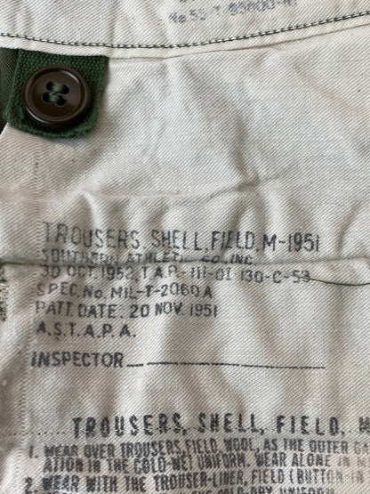 【現状渡し品】【メンズ】 U.S.ARMY ユーエスアーミー 50S MIL-T-2060A CONMARジップ M-1951 FIELD PANTS 50年代 フィールド パンツ メンズ ボトムス 157-250620-em-20-min サイズ：L カラー：カーキ 万代Net店