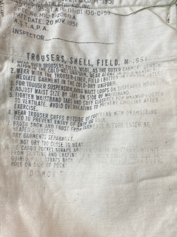 【現状渡し品】【メンズ】 U.S.ARMY ユーエスアーミー 50S MIL-T-2060A CONMARジップ M-1951 FIELD PANTS 50年代 フィールド パンツ メンズ ボトムス 157-250620-em-20-min サイズ：L カラー：カーキ 万代Net店