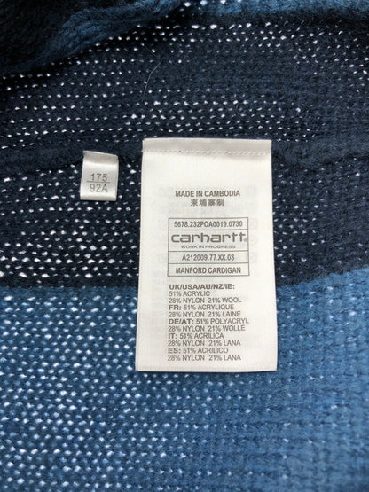 【中古品】【メンズ】 Carhartt カーハート WIP ワークインプログレス MANFORD CARDIGAN 5678.232POA0019.0730 マンフォードカーディガン ライトアウター 142-251028-rt-02-tag サイズ：M カラー：ブルー 万代Net店