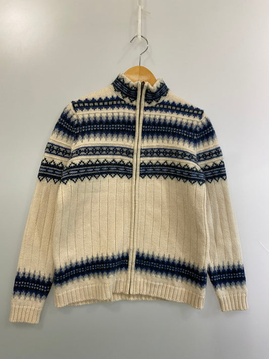 【中古品】【メンズ】 LANDS' END ランドエンド ZIP KNIT ジップニット トップス 146-250719-ks-38-min サイズ：M カラー：ベージュ系 万代Net店