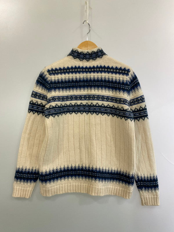 【中古品】【メンズ】 LANDS' END ランドエンド ZIP KNIT ジップニット トップス 146-250719-ks-38-min サイズ：M カラー：ベージュ系 万代Net店