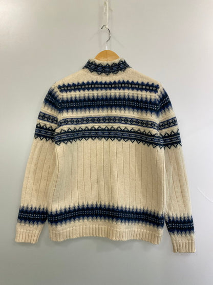 【中古品】【メンズ】 LANDS' END ランドエンド ZIP KNIT ジップニット トップス 146-250719-ks-38-min サイズ：M カラー：ベージュ系 万代Net店