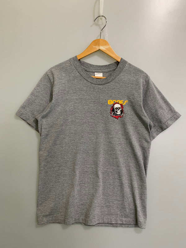 【現状渡し品】【メンズ】 POWELL パウエル 90S BONES TEE Tシャツ トップス 146-250619-ks-04-min サイズ：M カラー：グレー 万代Net店