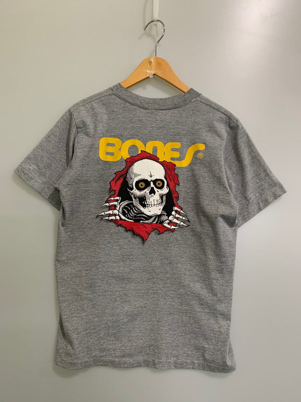 【現状渡し品】【メンズ】 POWELL パウエル 90S BONES TEE Tシャツ トップス 146-250619-ks-04-min サイズ：M カラー：グレー 万代Net店