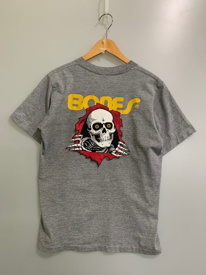 【現状渡し品】【メンズ】 POWELL パウエル 90S BONES TEE Tシャツ トップス 146-250619-ks-04-min サイズ：M カラー：グレー 万代Net店