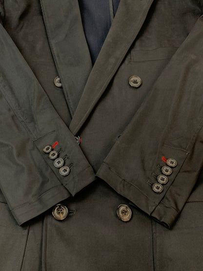 【現状渡し品】【メンズ】 1 PIU 1 UGUALE 3 ウノピュウノウグァーレトレ NYLON DOUBLE TAILORED JACKET ナイロン ダブル テーラード ジャケット MRB187 141-260703-hu-24-min サイズ：V カラー：ブラック 万代Net店