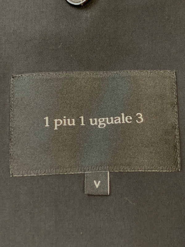 【現状渡し品】【メンズ】 1 PIU 1 UGUALE 3 ウノピュウノウグァーレトレ NYLON DOUBLE TAILORED JACKET ナイロン ダブル テーラード ジャケット MRB187 141-260703-hu-24-min サイズ：V カラー：ブラック 万代Net店